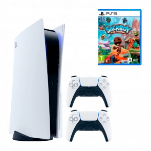 Набір Консоль Sony PlayStation 5 Blu-ray 825GB (9424390) White Новий + Геймпад Бездротовий DualSense Standart + Гра Sackboy: A Big Adventure Standart Російська Озвучка