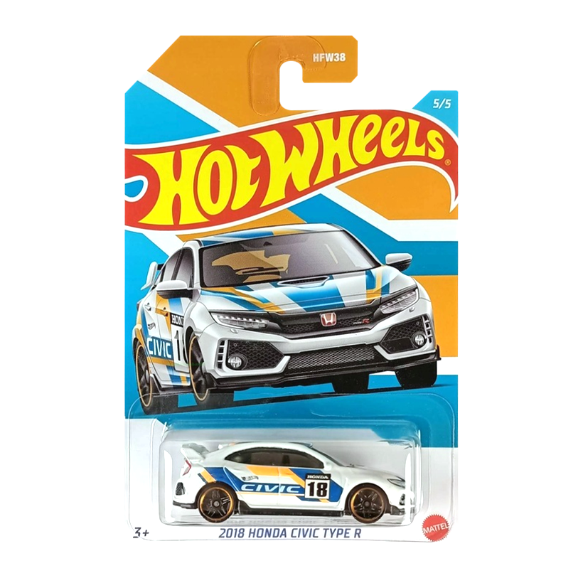 Тематична Машинка Hot Wheels 2018 Honda Civic Type R Honda 1:64 HDH19 White - Retromagaz