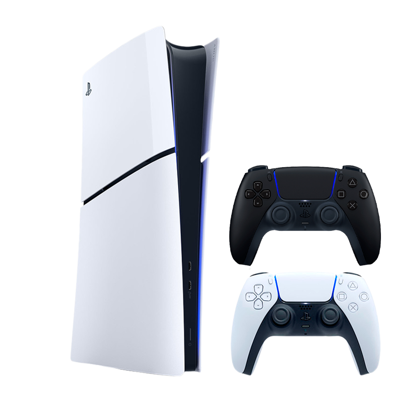Набір Консоль Sony PlayStation 5 Slim Digital Edition 825GB White Новий  + Геймпад Бездротовий DualSense Midnight Black - Retromagaz