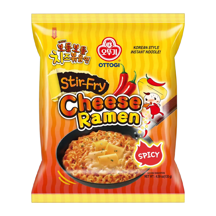 Лапша Ottogi Stir Fry Рамьон с Сыром Острая 130g - Retromagaz