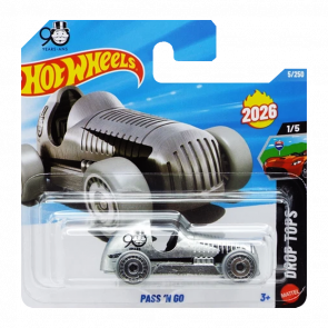 Машинка Базова Hot Wheels Monopoly 90 Years Pass 'n Go Drop Tops 1:64 JJH30 Silver - Retromagaz