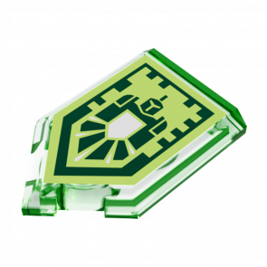 Плитка Lego Pentagonal Nexo Power Shield Gamma Rays Модифицированная Декоративная 2 x 3 22385pb152 6190300 6245483 Trans-Bright Green 2шт Б/У - Retromagaz