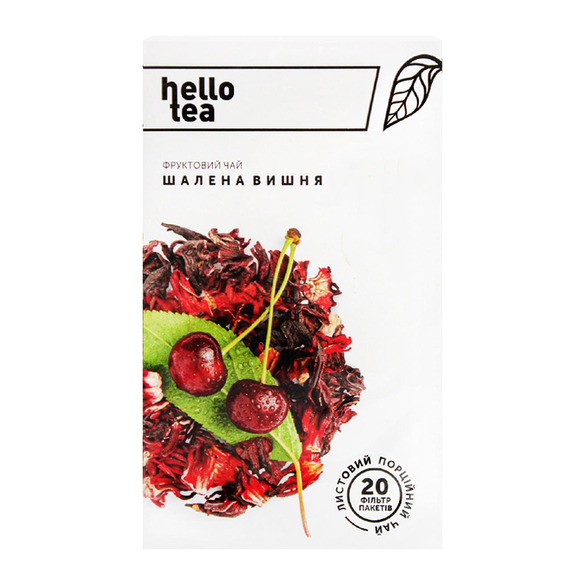 Чай Пакетированный Фруктовый Ароматизированный Hello Tea Дикая Вишня 40g - Retromagaz