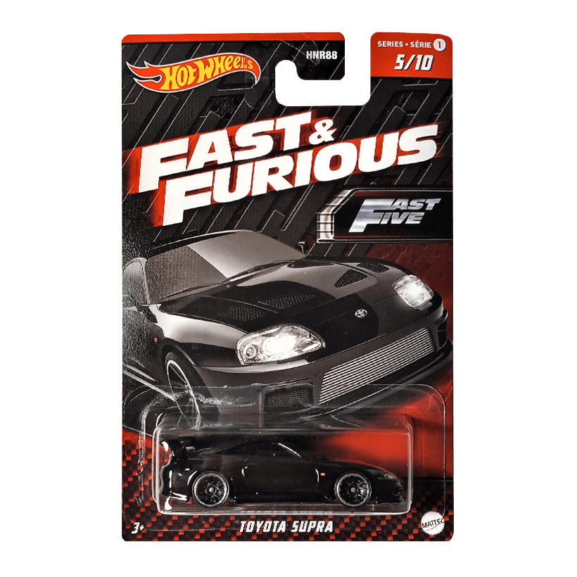 Тематична Машинка Hot Wheels Toyota Supra Fast & Furious 1:64 HNR95 Black - Retromagaz