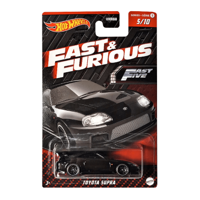 Тематическая Машинка Hot Wheels Toyota Supra Fast & Furious 1:64 HNR95 Black - Retromagaz