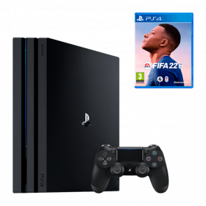 Консоль Sony PlayStation 4 Pro CUH-70-71xx 1TB Black Б/У + Гра FIFA 22 Російська Озвучка Б/У Хороший