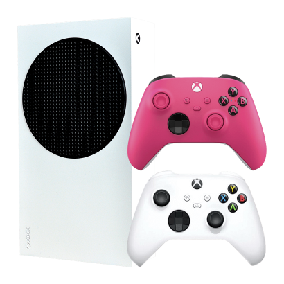 Набір Консоль Microsoft Xbox Series S 512GB White Новий  + Геймпад Бездротовий Controller Deep Pink - Retromagaz