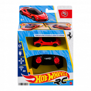 Машинка Радіокерована Hot Wheels Ferrari SF90 Stradale Assetto Fiorano 1:64 JGD09 Red - Retromagaz