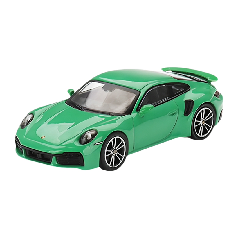 Машинка Premium MINI GT Porsche Porsche 911 Turbo S 1:64 Green - Retromagaz