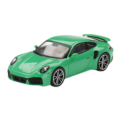 Машинка Premium MINI GT Porsche 911 Turbo S 1:64 Green - Retromagaz