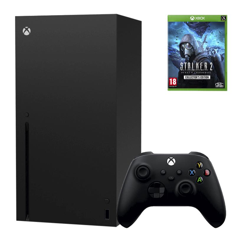 Набор Консоль Microsoft Xbox Series X 1TB Black Б/У  + Игра S.T.A.L.K.E.R. 2: Серце Чорнобиля (Heart of Chornobyl) Collector's Edition Українська Озвучка Новый - Retromagaz