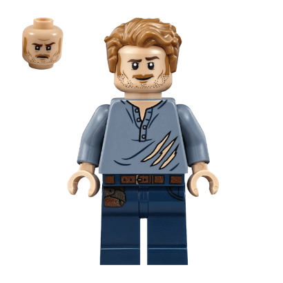 Фигурка Lego Jurassic World Owen Grady Ripped Shirt Films jw020 Б/У - Retromagaz