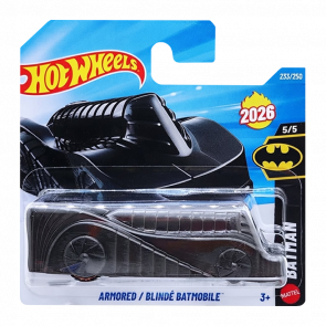 Машинка Базовая Hot Wheels Armored Batmobile Batman 1:64 JJH72 Black - Retromagaz