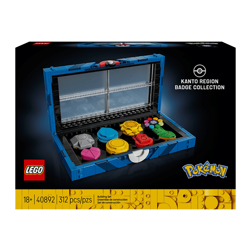 Конструктор Lego Kanto Region Badge Collection Pokémon 40892 Новый - Retromagaz