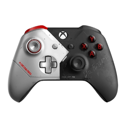 Геймпад Беспроводной Microsoft Xbox One Cyberpunk 2077 Limited Edition Version 2 Black White Б/У - Retromagaz