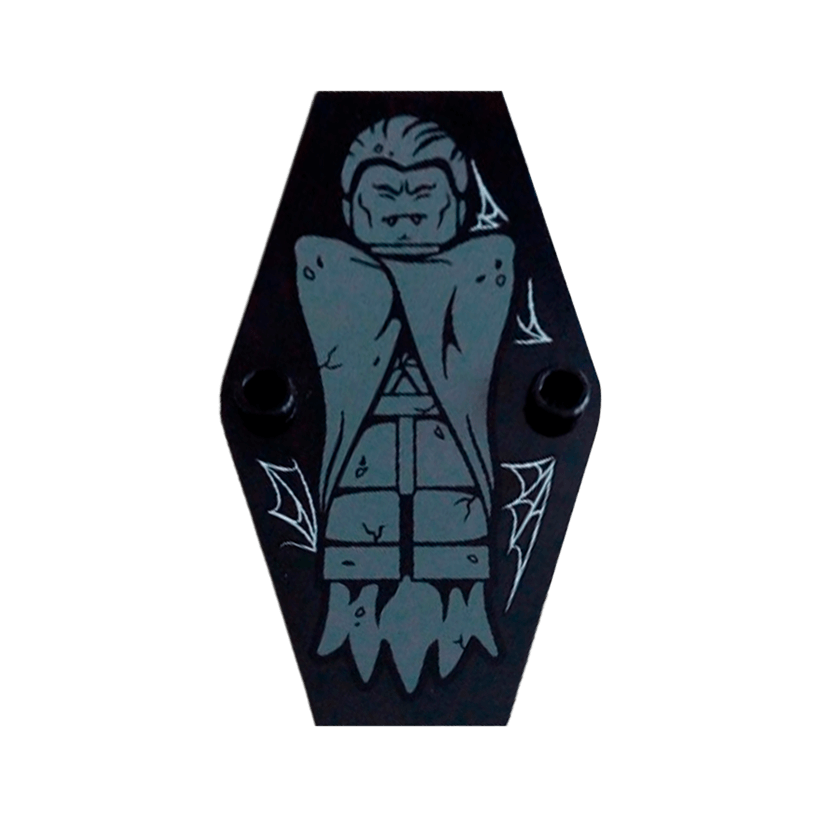 Емкость Lego Container Coffin Lid with Light Bluish Gray Vampire 1 x 4 x 6 10304pb02 6123711 Black Б/У - Retromagaz