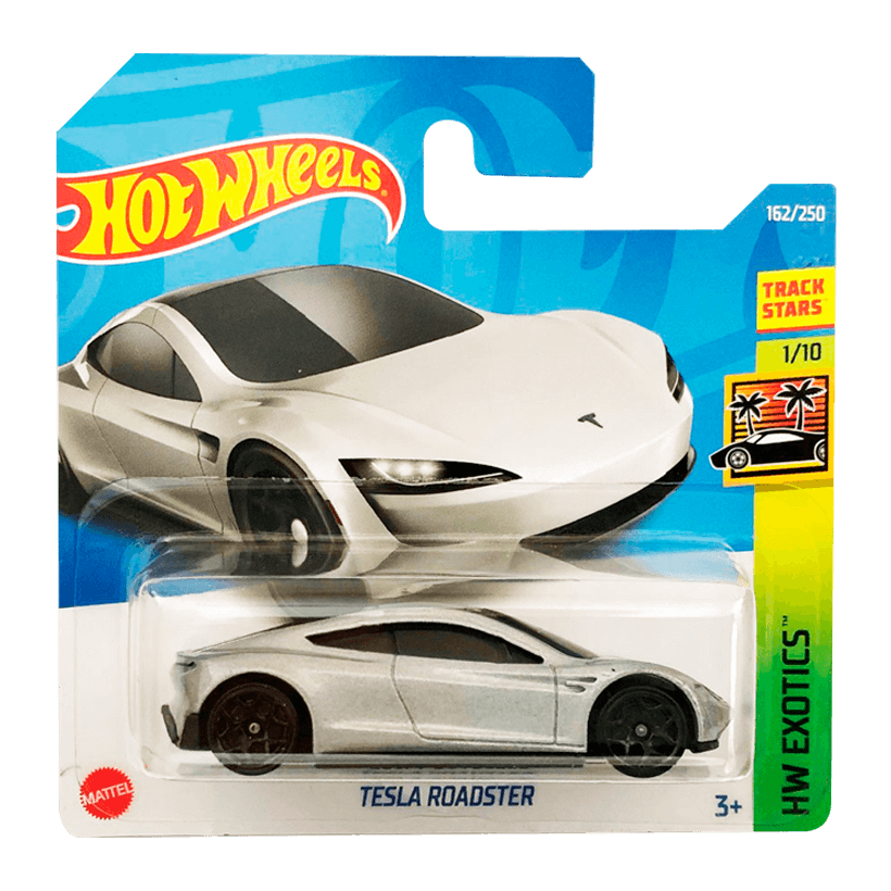 Машинка Базова Hot Wheels Tesla Roadster Exotics 1:64 HCV04 Silver - Retromagaz