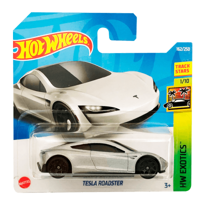 Машинка Базова Hot Wheels Tesla Roadster Exotics 1:64 HCV04 Silver - Retromagaz