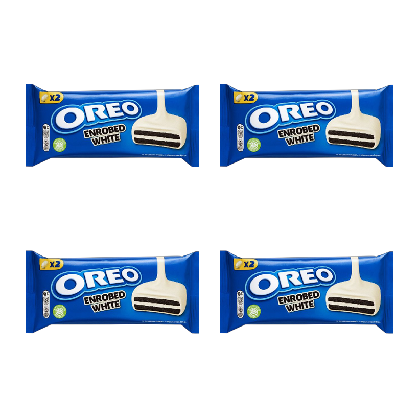 Набір Печиво 4шт Oreo Enrobed White Білий Шоколад 41g - Retromagaz