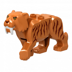 Фигурка Lego Земля Saber-Toothed Tiger Yellow Eyes Long Teeth and Reddish Brown Stripes Animals bb0787c03pb01 1 6225509 Medium Nougat Новый - Retromagaz