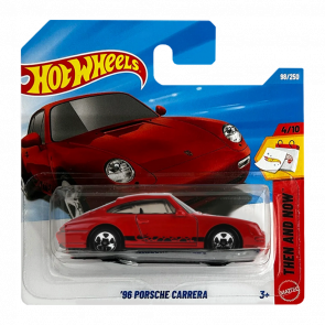 Машинка Базовая Hot Wheels '96 Porsche Carrera Then and Now 1:64 JJL39 Red - Retromagaz