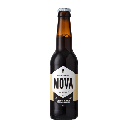 Пиво Безалкогольное MOVA Dark Non-Alcohol Темное Нефильтрованное 330ml - Retromagaz