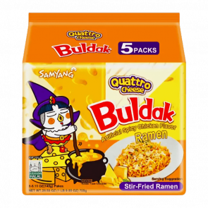 Набір Локшина 5шт Samyang Buldak 4 Сири Гостра 145g