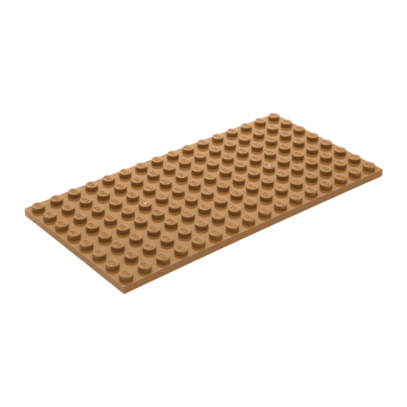 Пластина 2шт Lego Звичайна 8 x 16 92438 4624163 Dark Tan Б/У - Retromagaz