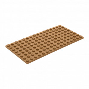 Пластина Lego Обычная 8 x 16 92438 4624163 Dark Tan 2шт Б/У Хороший