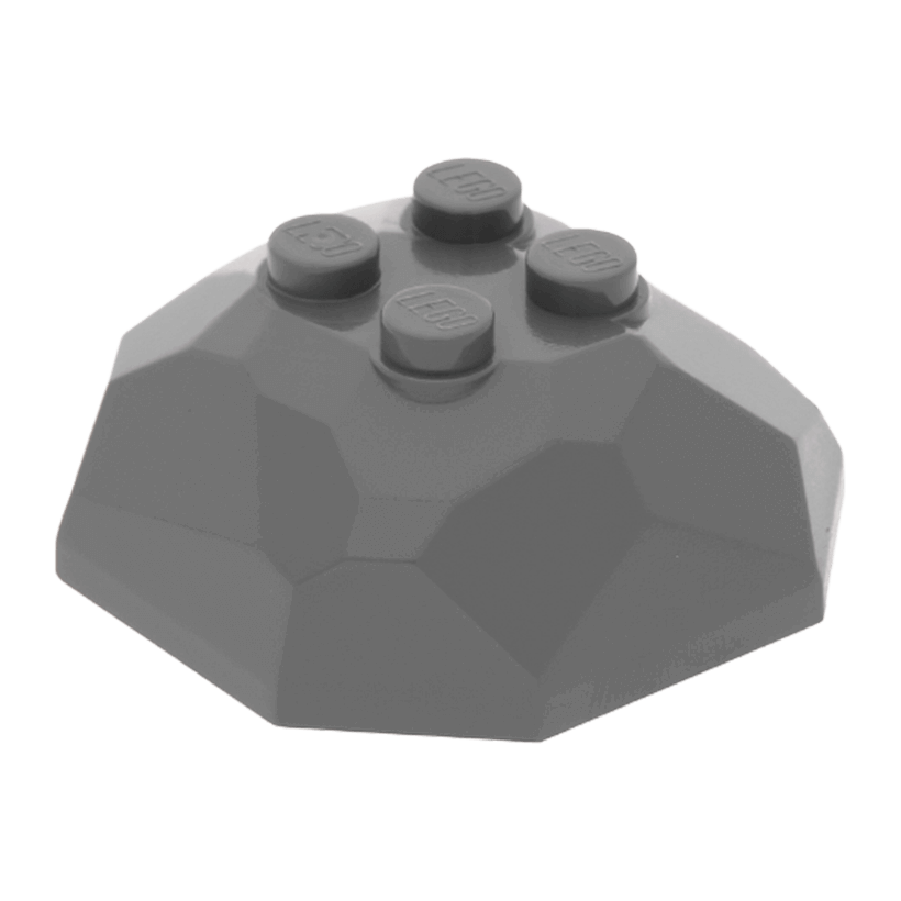 Скала 4шт Lego Валун Top 30293 42284 53933 4506778 Dark Bluish Grey Б/У - Retromagaz