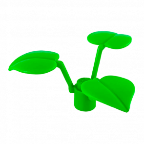 Растение Lego Flower Stem with 3 Large Leaves x8 6255 4107432 6269048 Bright Green 2шт Б/У