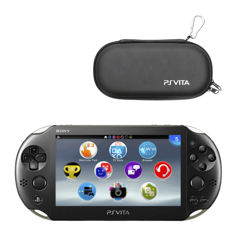 Набір Консоль Sony PlayStation Vita Slim Модифікована 32GB Black Б/У  + Чохол Твердий RMC Новий - Retromagaz