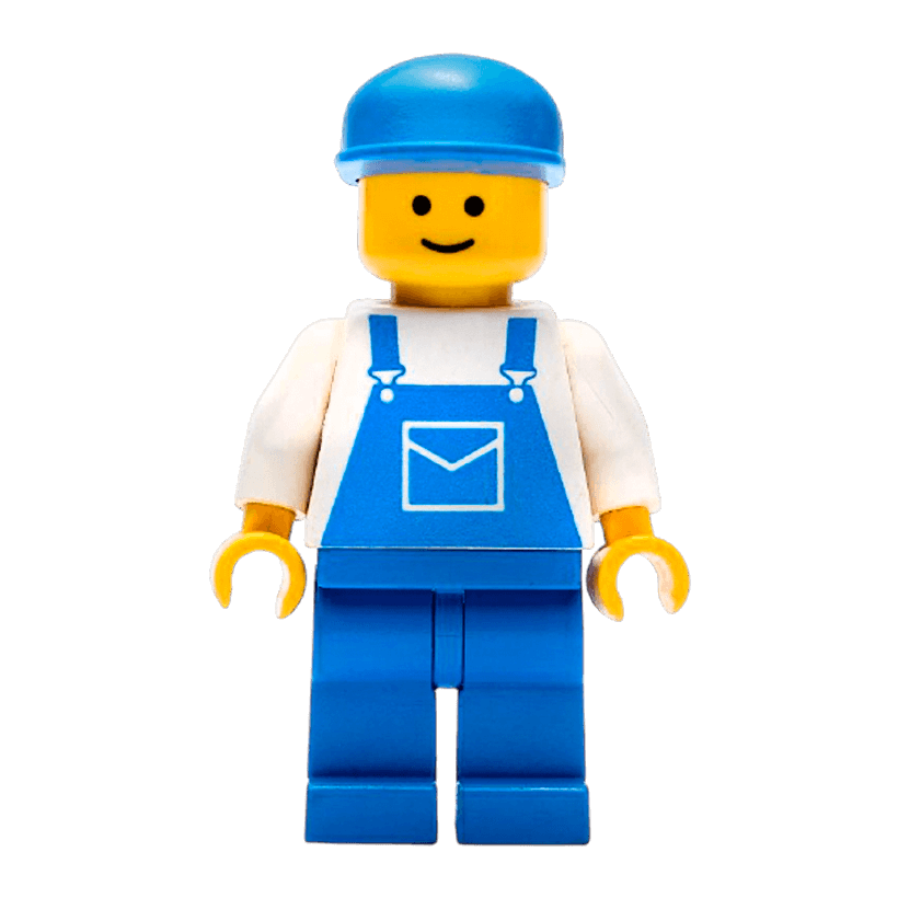 Фігурка Lego People 973pb0201 Overalls Blue with Pocket City trn026 Б/У - Retromagaz