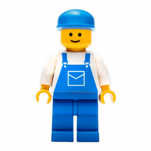 Фигурка Lego People 973pb0201 Overalls Blue with Pocket City trn026 Б/У