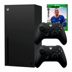 Набор Консоль Microsoft Xbox Series X 1TB Black Новый + Геймпад Беспроводной Microsoft Xbox Series Carbon Black + Игра FIFA 22 Набор Консоль Microsoft Xbox Series X 1TB Black Новый + Геймпад Беспроводной Microsoft Xbox Series Carbon Black + Игра FIFA 22 - Retromagaz