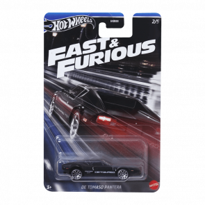 Тематична Машинка Hot Wheels De Tomaso Pantera Fast & Furious 1:64 HNR88/HRW52 Black