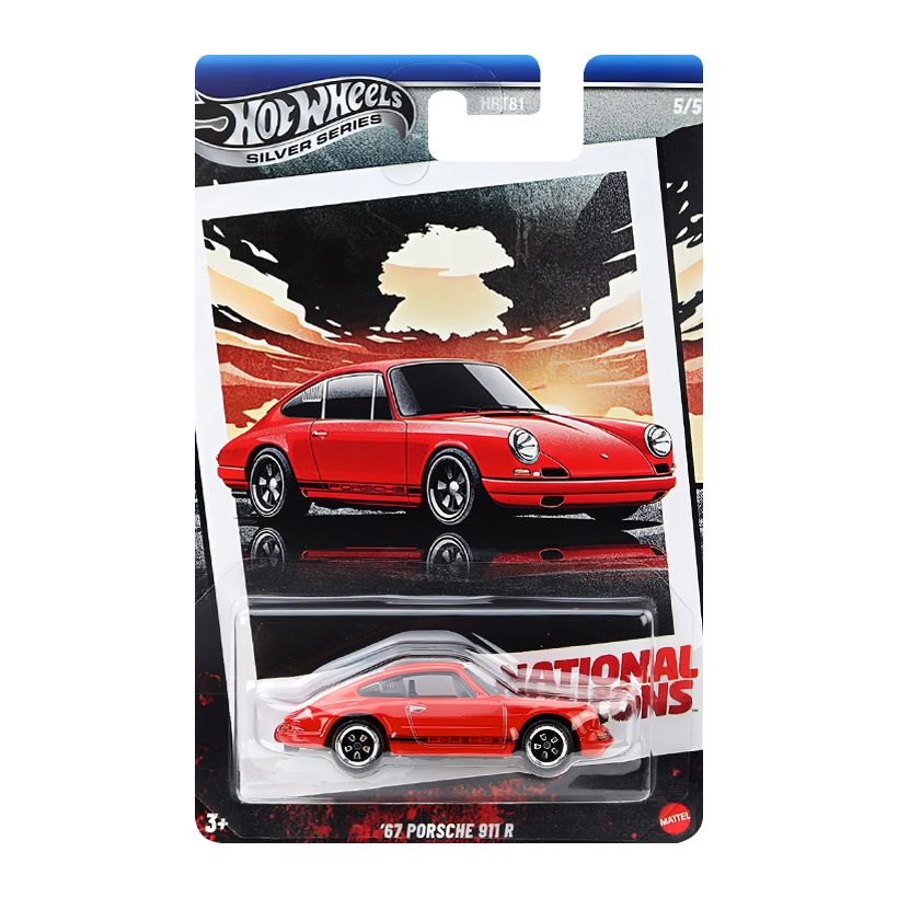 Тематическая Машинка Hot Wheels Porsche '67 Porsche 911 R Icons 1:64 JBY86 Red - Retromagaz