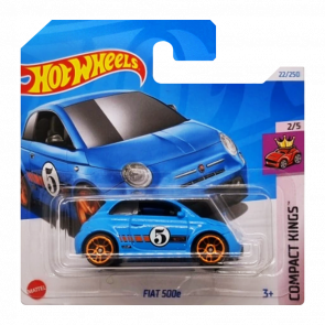 Машинка Базовая Hot Wheels Fiat 500e Compact Kings 1:64 HTD03 Blue