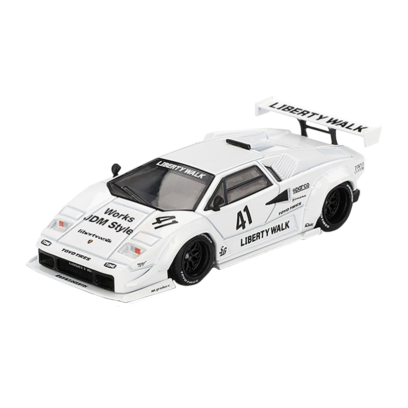Машинка Premium MINI GT Lamborghini Countach LB-WORKS 1:64 MGT00966-CH White - Retromagaz