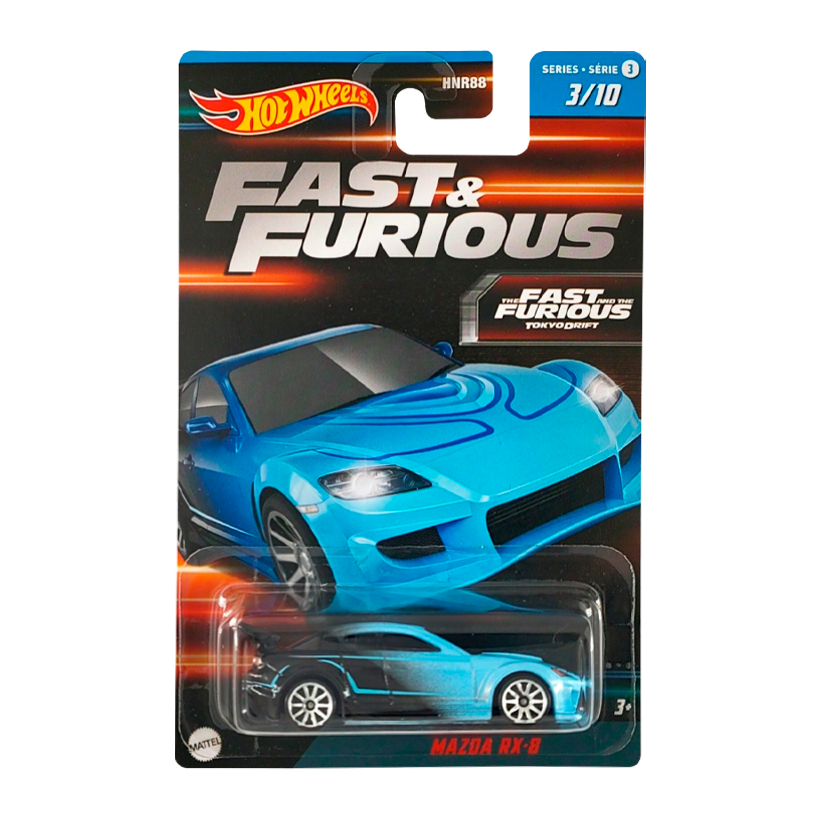 Тематична Машинка Hot Wheels Mazda RX-8 Fast & Furious 1:64 HNR88/HNT13 Black - Retromagaz