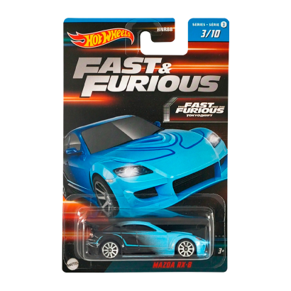 Тематична Машинка Hot Wheels Mazda RX-8 Fast & Furious 1:64 HNR88/HNT13 Black - Retromagaz