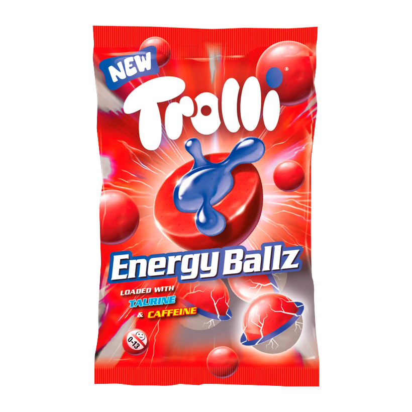 Цукерки Жувальні Trolli з Енергетиком Energy Ballz 75g - Retromagaz