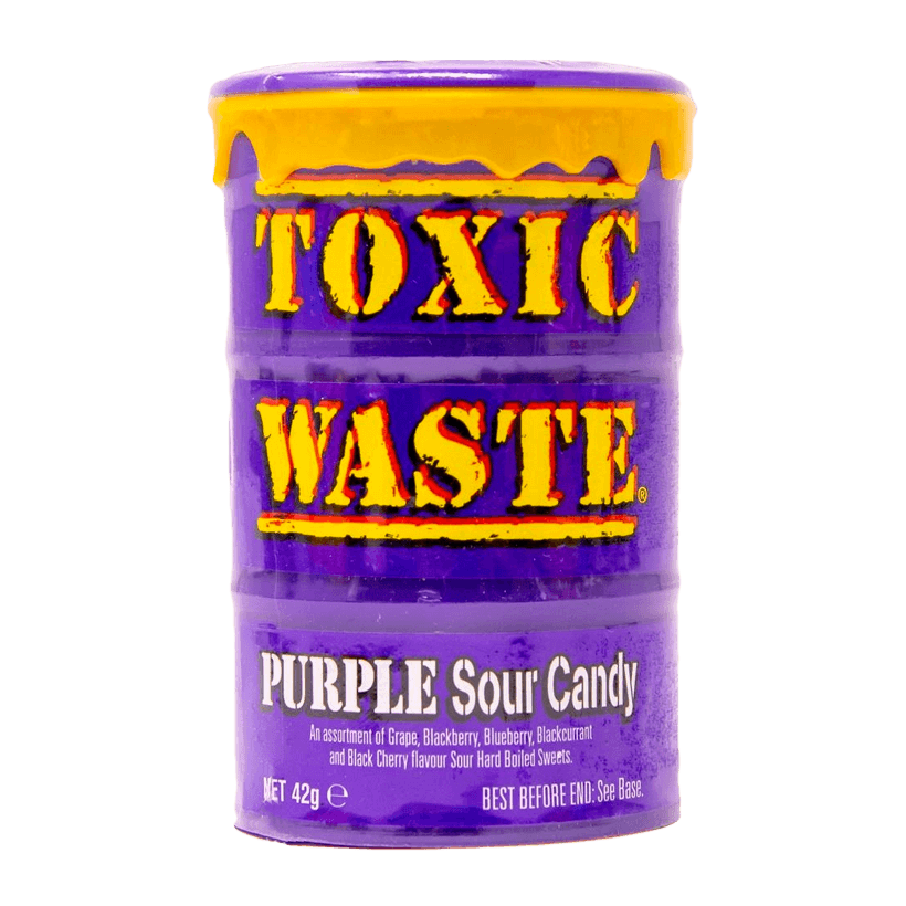 Конфеты Toxic Waste Purple Sour Candy 42g - Retromagaz