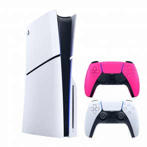 Набор Консоль Sony PlayStation 5 Slim Blu-ray 1TB White Новый + Геймпад Беспроводной DualSense Pink - Retromagaz