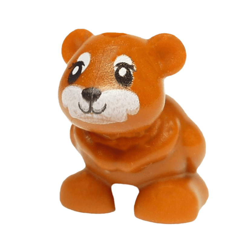 Фигурка Lego Земля Hamster Mouse Friends Elves with Black Eyes and Mouth White Muzzle Animals 24183pb01 1 6133569 Dark Orange Б/У - Retromagaz