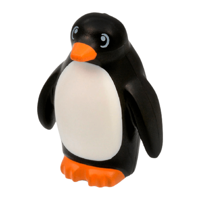 Фигурка Lego Penguin with Flippers and Stud on Back with Orange Beak Animals Земля 26076pb01 6160317 Black Б/У - Retromagaz