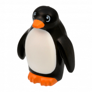 Фігурка Lego Penguin with Flippers and Stud on Back with Orange Beak Animals Земля 26076pb01 6160317 Black Б/У