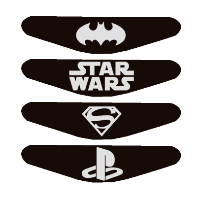 Наклейка RMC PlayStation 4 На Світлову Панель Batman + Superman + StarWars + PlayStation Black Новый - Retromagaz