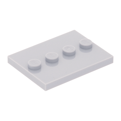 Плитка Lego Модифицированная 4 Studs in Center 3 x 4 88646 17836 6079461 Light Bluish Grey 4шт Б/У - Retromagaz