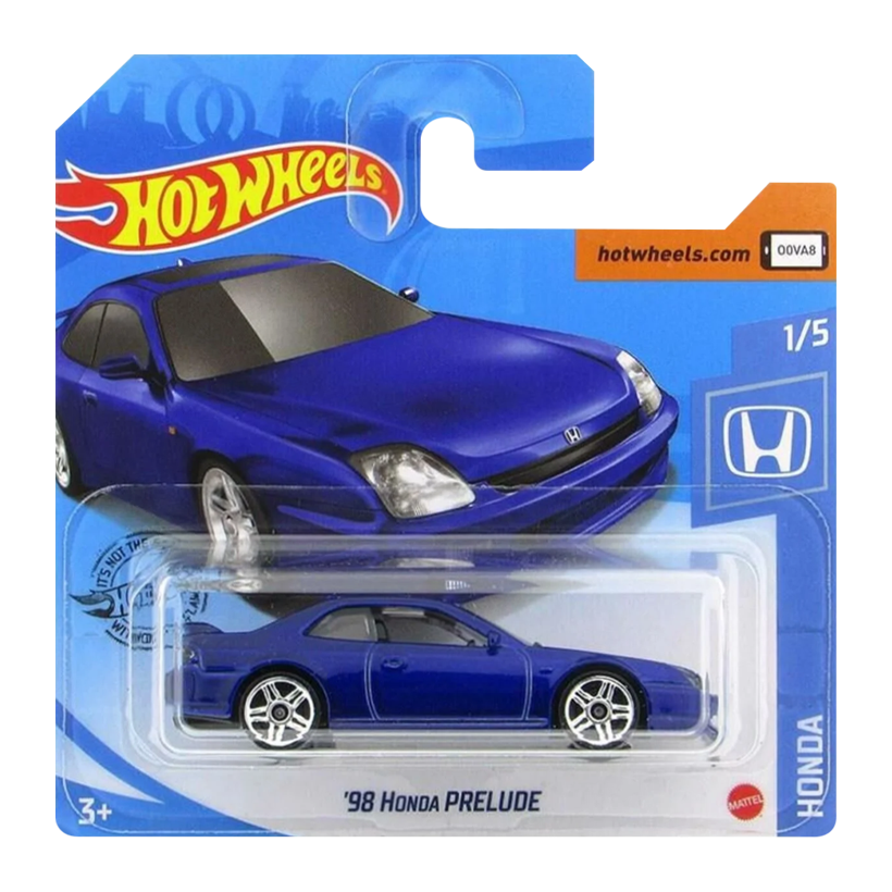 Машинка Базовая Hot Wheels '98 Honda Prelude Honda 1:64 GHF15 Dark Blue - Retromagaz